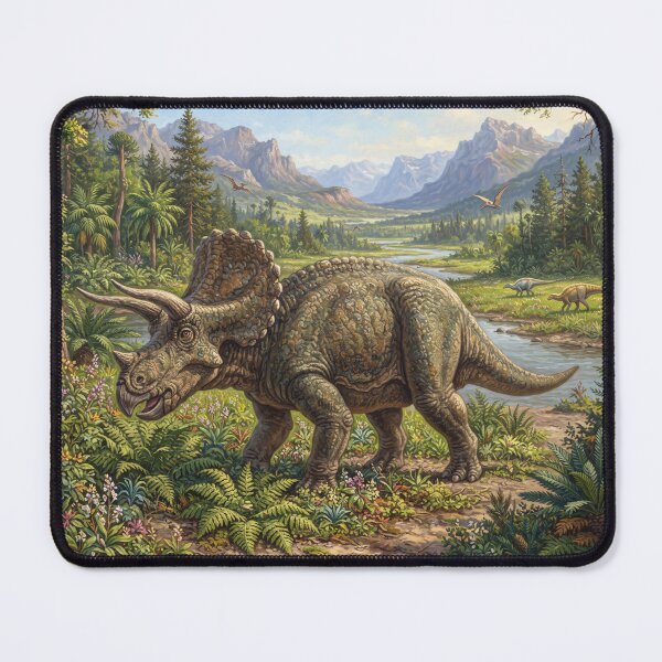 Item preview, Realistic Triceratops Paleoart, Cretaceous Dinosaur Illustration II designed and sold by Yaremchuk.