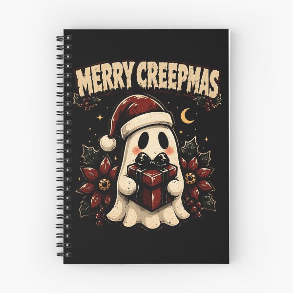 Item preview, Merry Creepmas Ghost with Holiday Gift Xmas Halloween designed and sold by rafaeltto.