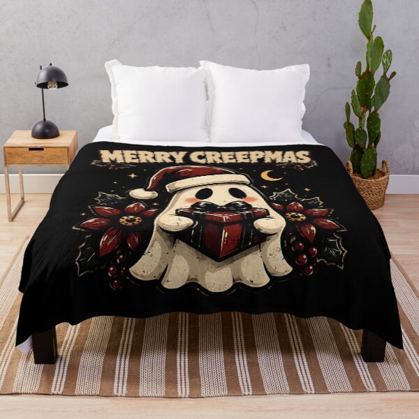 Item preview, Merry Creepmas Ghost with Holiday Gift Xmas Halloween designed and sold by rafaeltto.