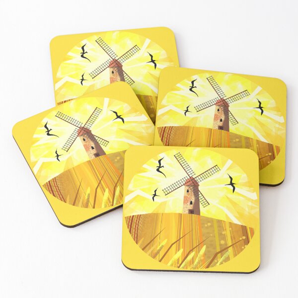 Item preview, Windmill Under Yellow Sky designed and sold by Andrew  Hitchen.