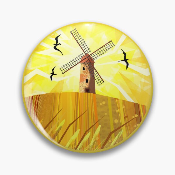 Item preview, Windmill Under Yellow Sky designed and sold by Andrew  Hitchen.