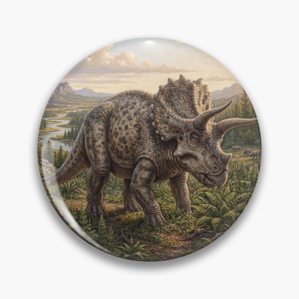 Item preview, Realistic Triceratops Paleoart, Cretaceous Dinosaur Illustration III designed and sold by Yaremchuk.