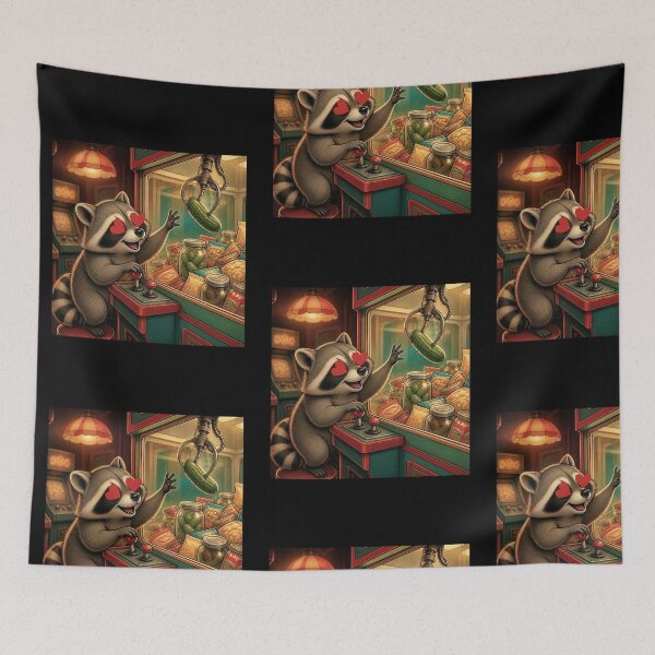 Item preview, Raccoon Eating Pickles designed and sold by tellia-kallisto.
