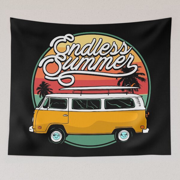Item preview, Endless Summer Vintage Surf Camper Van Sunset designed and sold by heedooppod.