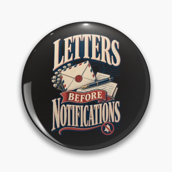 Item preview, Letters Before Notifications – Retro Snail Mail & Analog Lifestyle Typography designed and sold by Golden Era Studio.