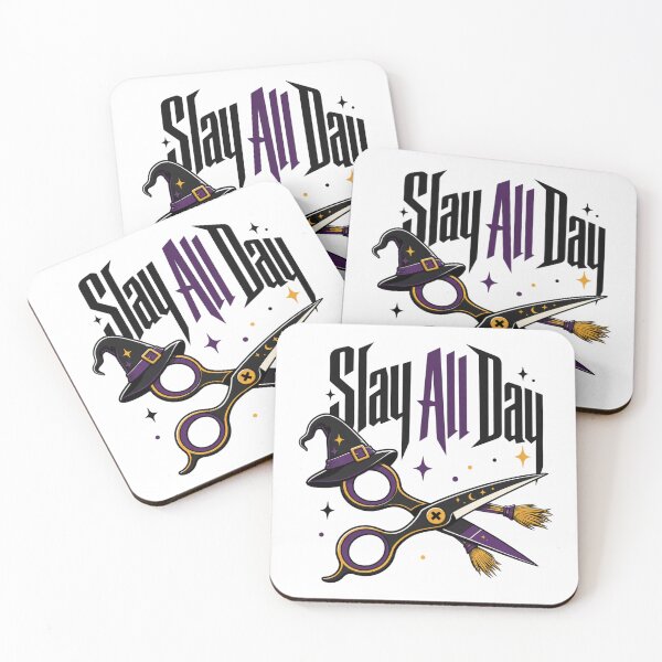 Item preview, Slay All Day Shirt, Comfort Colors® Witch Scissors Tee, Funny Halloween Hairstylist Salon Graphic designed and sold by TshirtsLabs.
