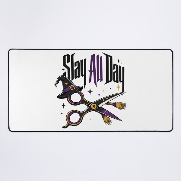 Item preview, Slay All Day Shirt, Comfort Colors® Witch Scissors Tee, Funny Halloween Hairstylist Salon Graphic designed and sold by TshirtsLabs.