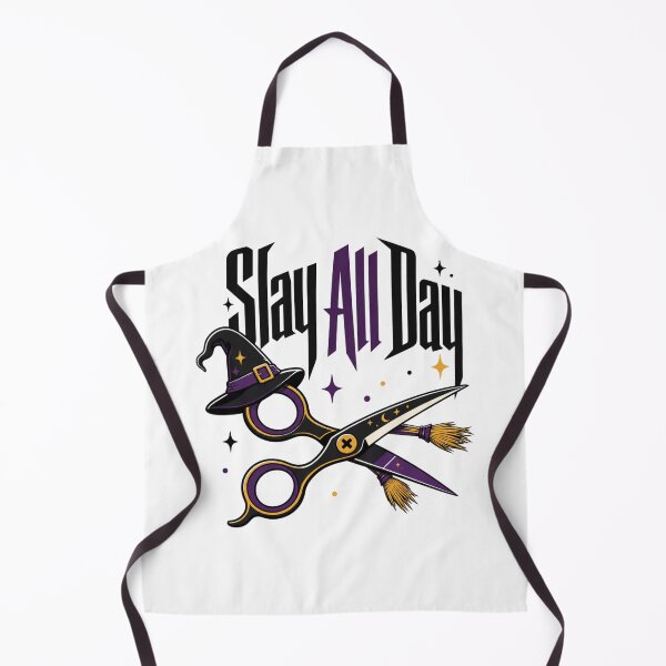 Item preview, Slay All Day Shirt, Comfort Colors® Witch Scissors Tee, Funny Halloween Hairstylist Salon Graphic designed and sold by TshirtsLabs.