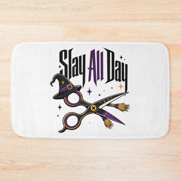 Item preview, Slay All Day Shirt, Comfort Colors® Witch Scissors Tee, Funny Halloween Hairstylist Salon Graphic designed and sold by TshirtsLabs.