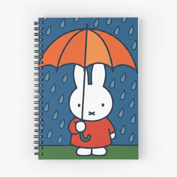 Item preview, Cute Bunny with Umbrella in Rainy Weather Miffy Inspired! designed and sold by Cozy Moss Studio.