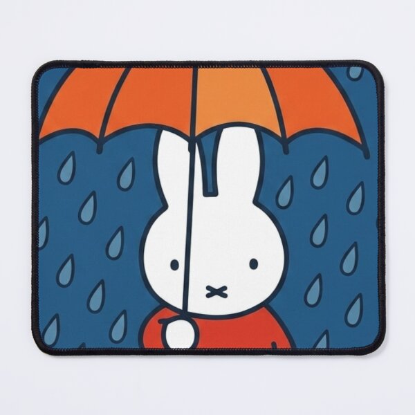 Item preview, Cute Bunny with Umbrella in Rainy Weather Miffy Inspired! designed and sold by Cozy Moss Studio.
