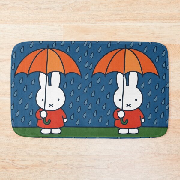 Item preview, Cute Bunny with Umbrella in Rainy Weather Miffy Inspired! designed and sold by Cozy Moss Studio.