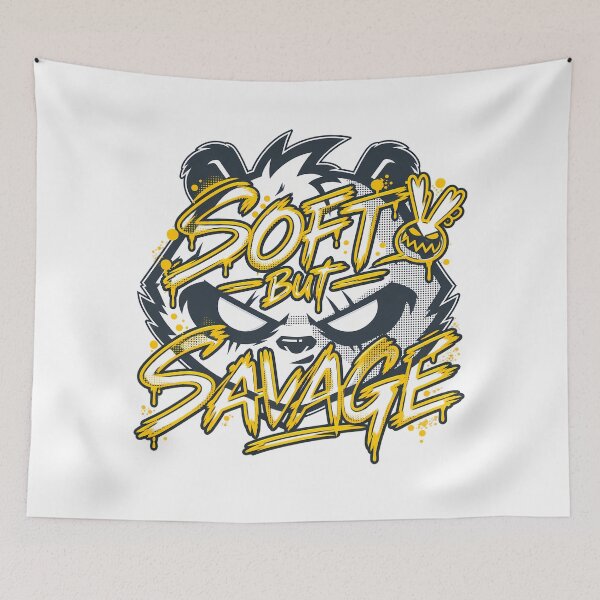 Item preview, Soft But Savage Angry Panda Graffiti Yellow Splash Streetwear Graphic designed and sold by DesignArtist.ia.