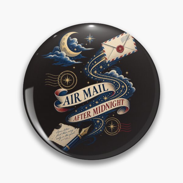Item preview, Air Mail After Midnight – Vintage Pen Pal & Night Letter Writing Art designed and sold by Golden Era Studio.