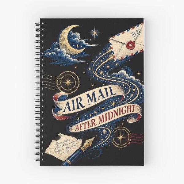 Item preview, Air Mail After Midnight – Vintage Pen Pal & Night Letter Writing Art designed and sold by Golden Era Studio.