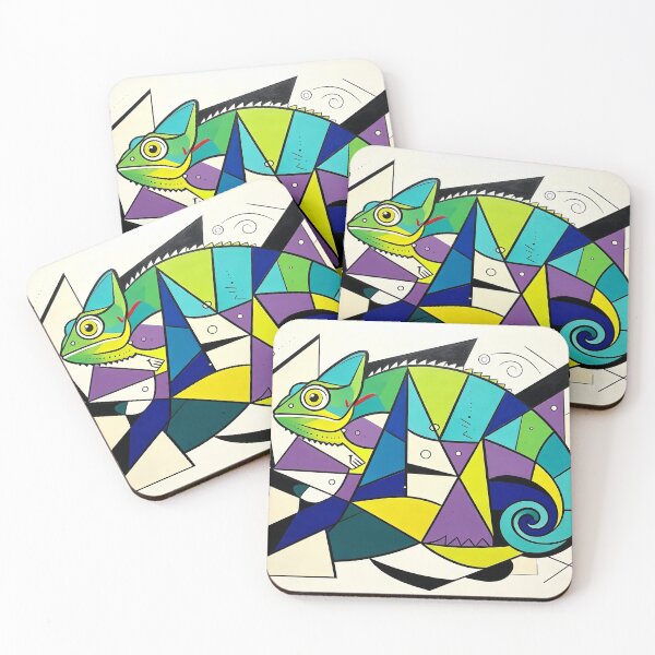 Item preview, cubist animal artwork designed and sold by forget45studio.