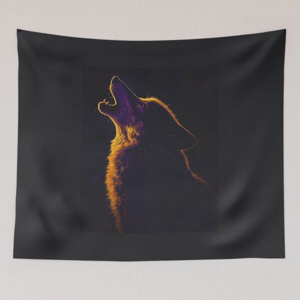 Item preview, 3d Render Of Moonlit Wolf Howling, Rich designed and sold by Checho30.