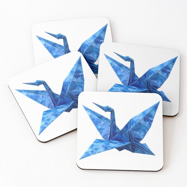 Item preview, Blue Japanese Origami Crane  designed and sold by BetweenForms.