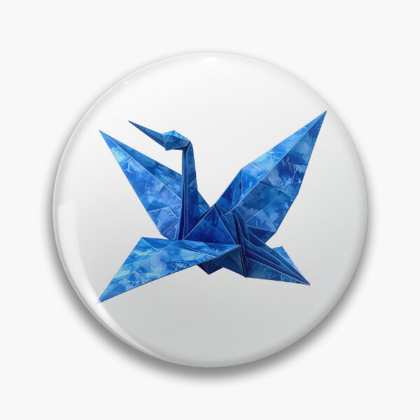 Item preview, Blue Japanese Origami Crane  designed and sold by BetweenForms.