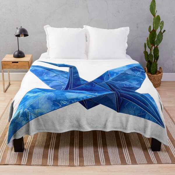 Item preview, Blue Japanese Origami Crane designed and sold by BetweenForms.