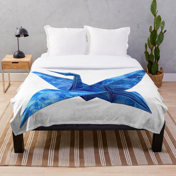 Item preview, Blue Japanese Origami Crane  designed and sold by BetweenForms.