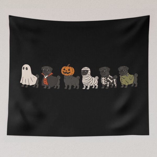 Item preview, Funny Black Pug Halloween Costume Trick or Treat Mom Dad Kids designed and sold by FurryHavenPH.