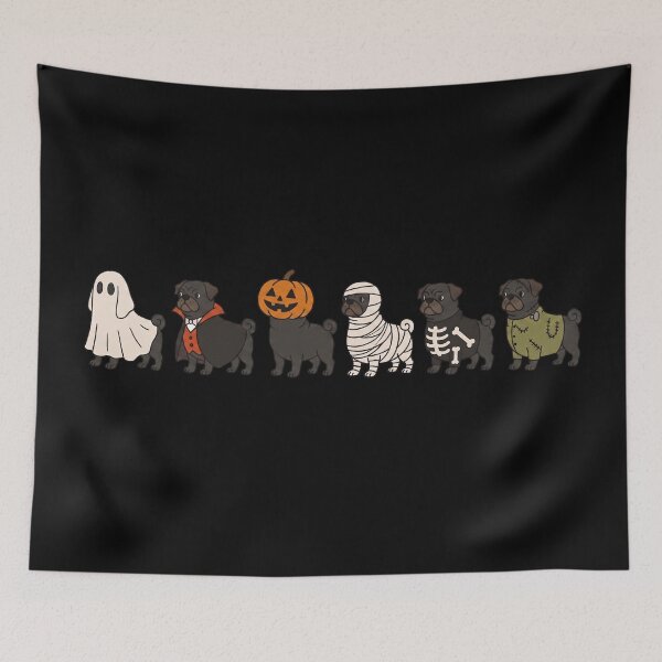 Item preview, Funny Black Pug Halloween Costume Trick or Treat Mom Dad Kids designed and sold by FurryHavenPH.