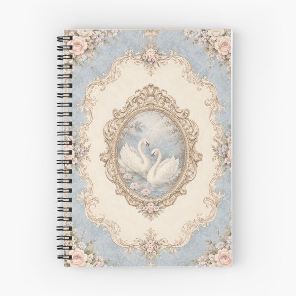 Item preview, Vintage Swan Art, Rococo Floral Design, Romantic Antique Aesthetic designed and sold by MimiSabu.