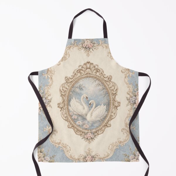 Item preview, Vintage Swan Art, Rococo Floral Design, Romantic Antique Aesthetic designed and sold by MimiSabu.