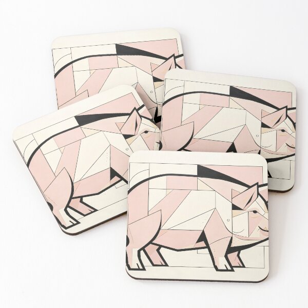 Item preview, cubist animal artwork designed and sold by forget45studio.