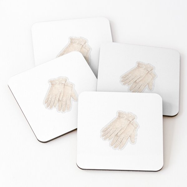 Item preview, Vintage Lace Gloves Sticker | Pearl Ivory Gloves | Old Money Coquette Aesthetic designed and sold by PawsAndpetalstudio.