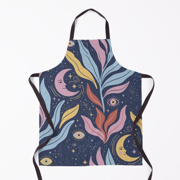 Item preview, Moons with Faces, Mystic Eyes, and Esoteric Botanical Leaves designed and sold by Pattique.