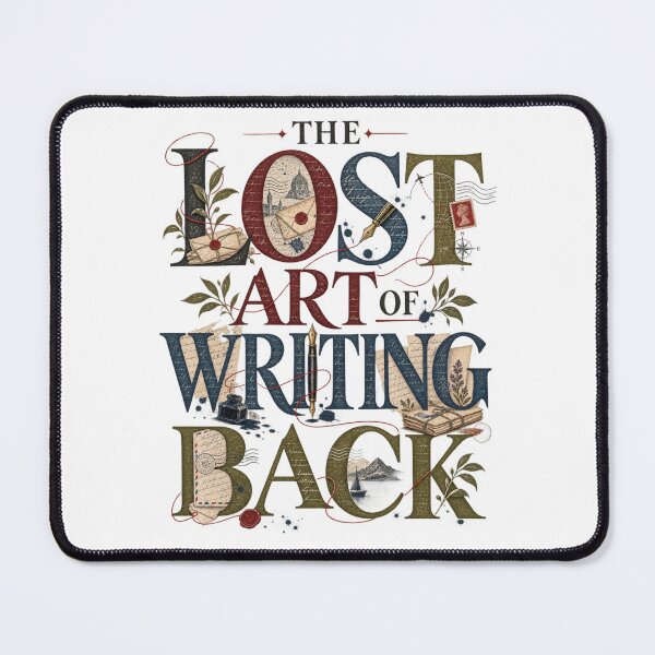 Item preview, The Lost Art of Writing Back – Vintage Letter Writing & Pen Pal Design designed and sold by Golden Era Studio.
