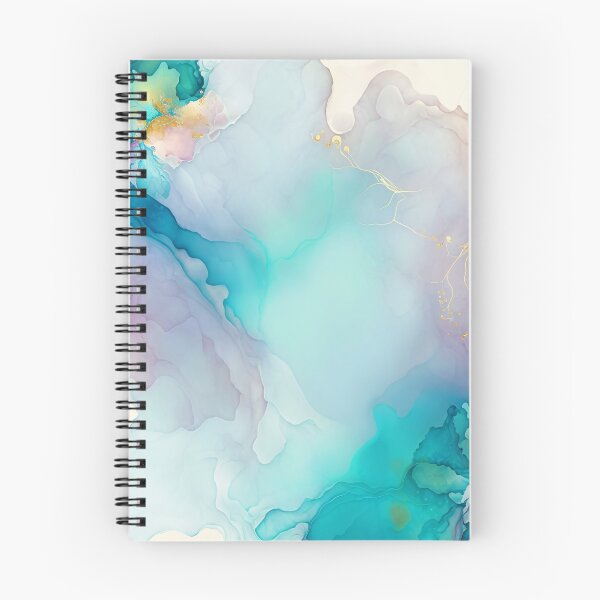 Item preview, Blue Alcohol Ink Abstract Fluid Art  Gold Texture designed and sold by LuxocaDesigns24.