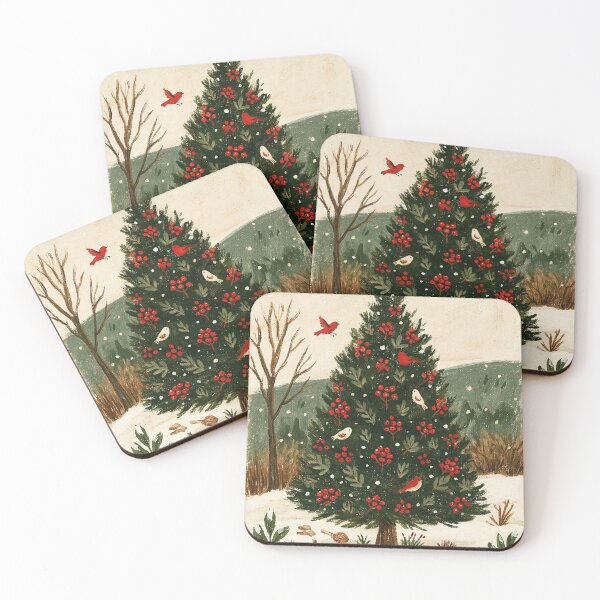 Item preview, Vintage Christmas tree card designed and sold by MendaciousMina.