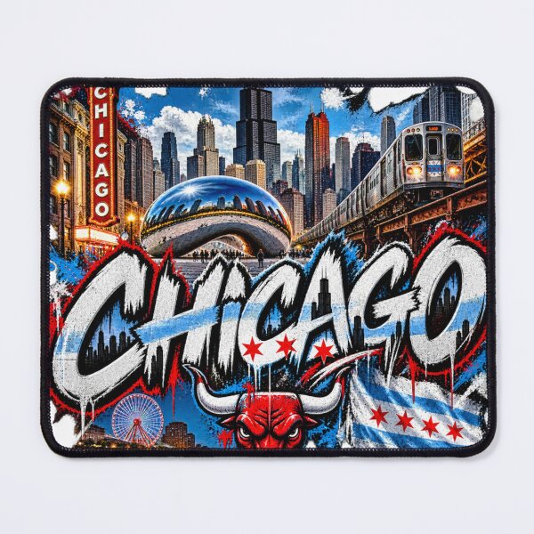Item preview, Chicago Urban Street Art – Windy City Graffiti Skyline designed and sold by URBIVO.