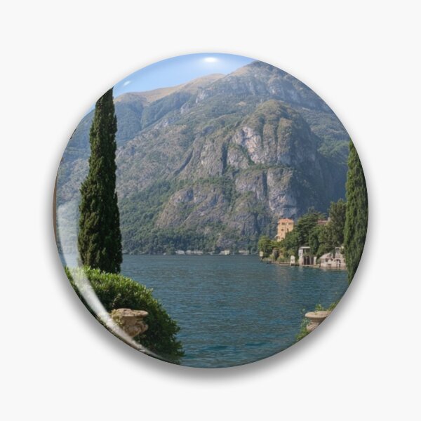Item preview, Stone Arch to Paradise - Lake Como Italian Lake View with Wooden Boat designed and sold by Brandady.