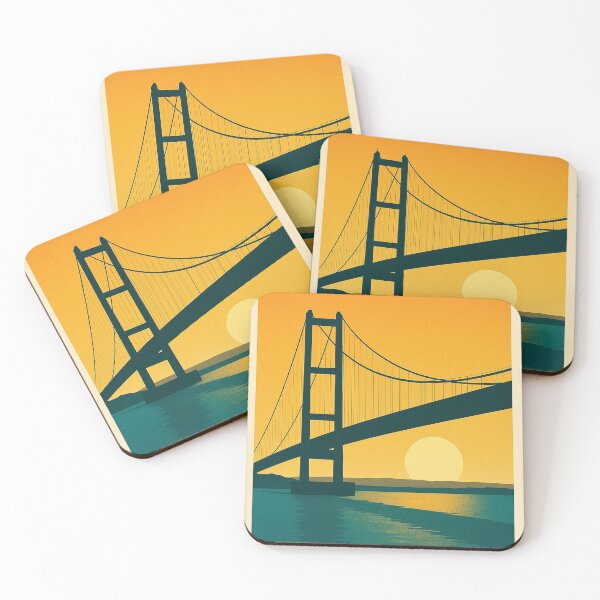 Item preview, Hull Retro Travel Poster – Humber Bridge Wall Print designed and sold by StillandStory.