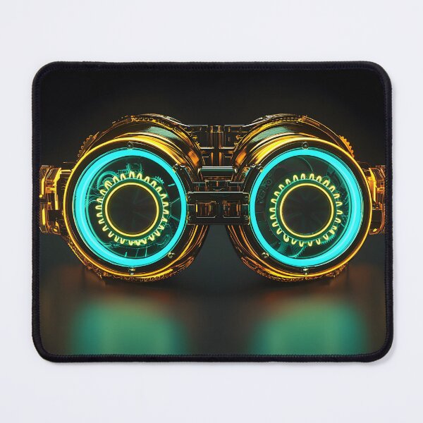 Item preview, 3d Render Of Steampunk Goggles, Vibrant Emerald designed and sold by Checho30.