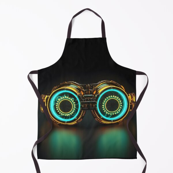 Artikelvorschau, 3D-Rendering einer Steampunk-Brille, leuchtend smaragdgrün entworfen und verkauft von Checho30.