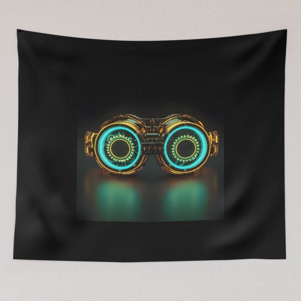 Item preview, 3d Render Of Steampunk Goggles, Vibrant Emerald designed and sold by Checho30.