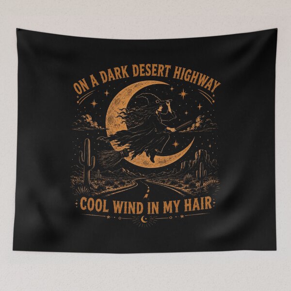 Item preview, Dark Desert Highway Witch Vintage Halloween, Retro Desert Moon Spooky Fall Gift designed and sold by Cchotlan.