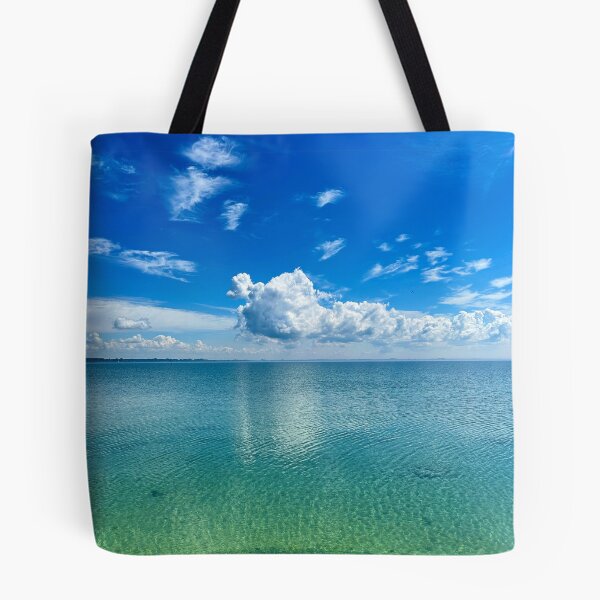 Item preview, Big fluffy cloud with gradient water view designed and sold by ClarissaFlora.