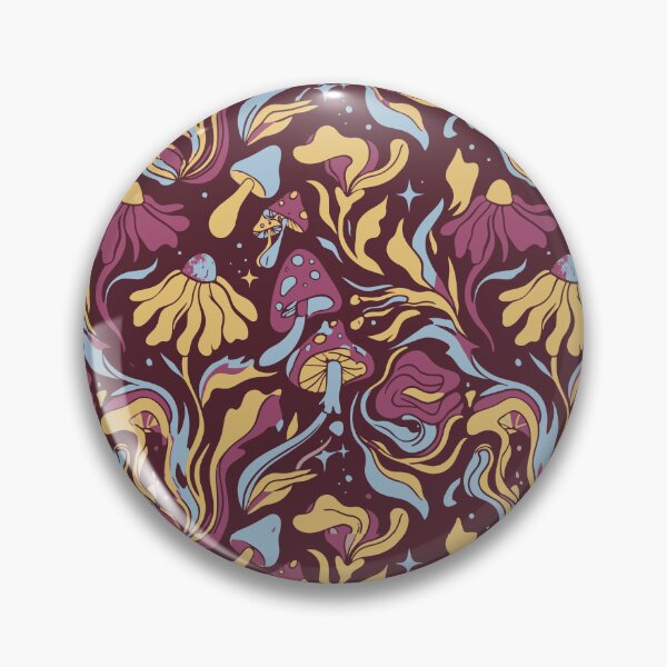 Item preview, Psychedelic Flowers, Magic Mushrooms, and Retro 70s Swirls designed and sold by Pattique.