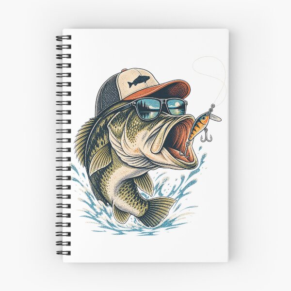 Item preview, Cool Bass Fishing - Funny Largemouth Bass with Glasses & Cap designed and sold by Novabrume.