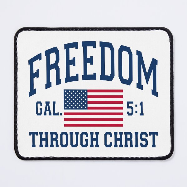 Item preview, Freedom Through Christ, Inspiring Faith - Patriotic American designed and sold by RLYGR8.