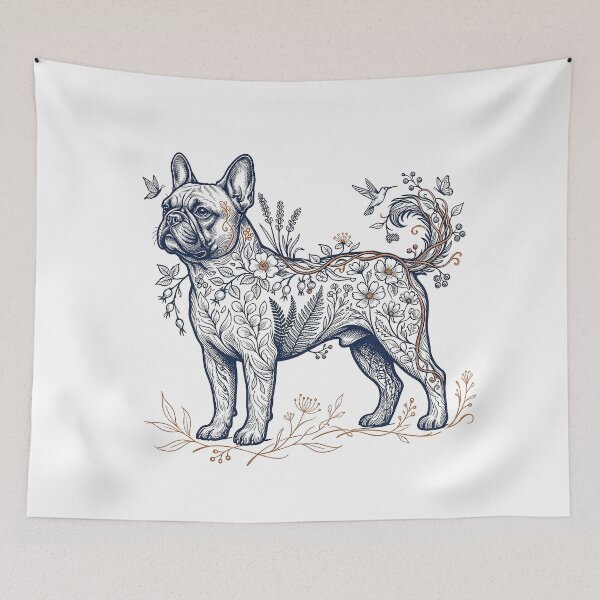 Item preview, Frenchie Botanical Illustration designed and sold by SUP-R-Ts.