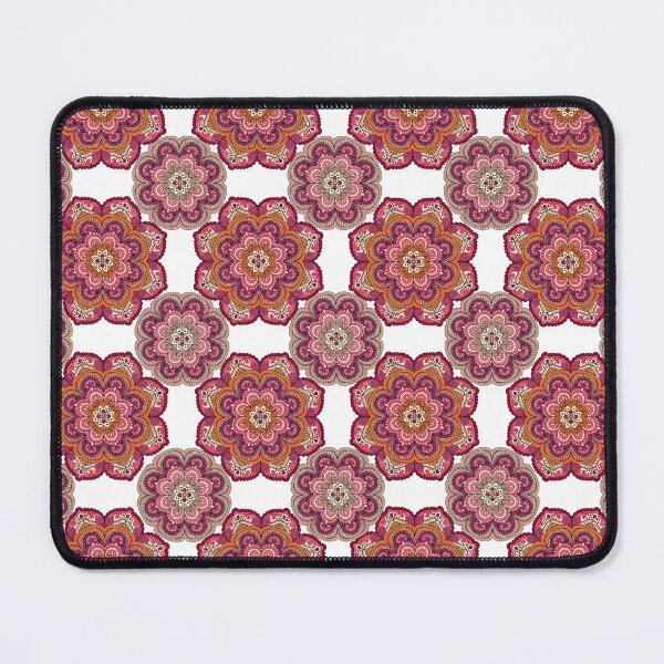 Item preview, Boho Floral Mandala Pattern – Pink & Coral Ornamental Folk Art designed and sold by Mousy17.