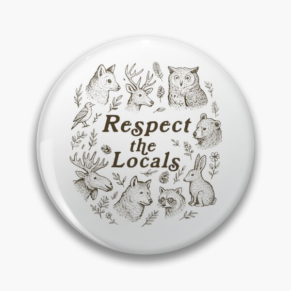 Item preview, Respect The Locals Animal Raccoon Wolf Owl Deer designed and sold by suhairee-studio.