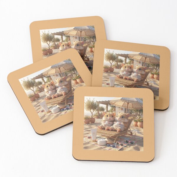 Item preview, Cute Hamsters Summer Beach Vacation. designed and sold by JoyNest = "The nest of joy".